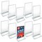 Azar Displays Silver Double-Sided Clear Acrylic Frames with Accent Trim 5 W x 7 H, 10PK 152799-SLV-10PK - alternate 1
